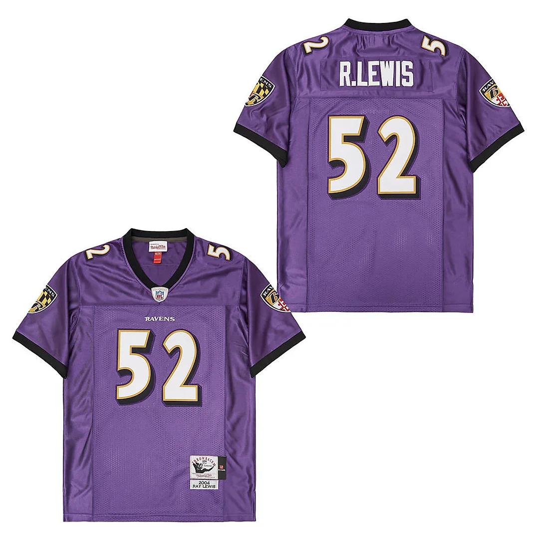 Zennovawear Ray Lewis 52 Baltimore Ravens Throwback Men Jersey - Purple