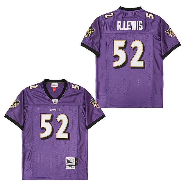 Zennovawear Ray Lewis 52 Baltimore Ravens Throwback Men Jersey - Purple