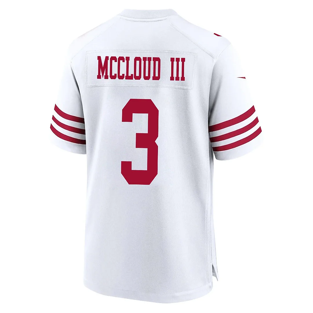 Zennovawear Ray-Ray McCloud III 3 San Francisco 49ers NFC Champions Patch Game Men Jersey - White