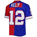 Zennovawear Jim Kelly Buffalo Bills 1990 Split Legacy Replica Jersey - Royal/Red
