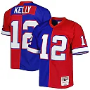 Zennovawear Jim Kelly Buffalo Bills 1990 Split Legacy Replica Jersey - Royal/Red