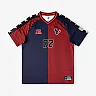 Zennovawear Houston Texans Youth Football x Football V-Neck Fan Top - Navy/Red