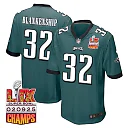 Zennovawear Reed Blankenship 32 Philadelphia Eagles Super Bowl LIX Champions Patch Game Men Jersey - Midnight Green