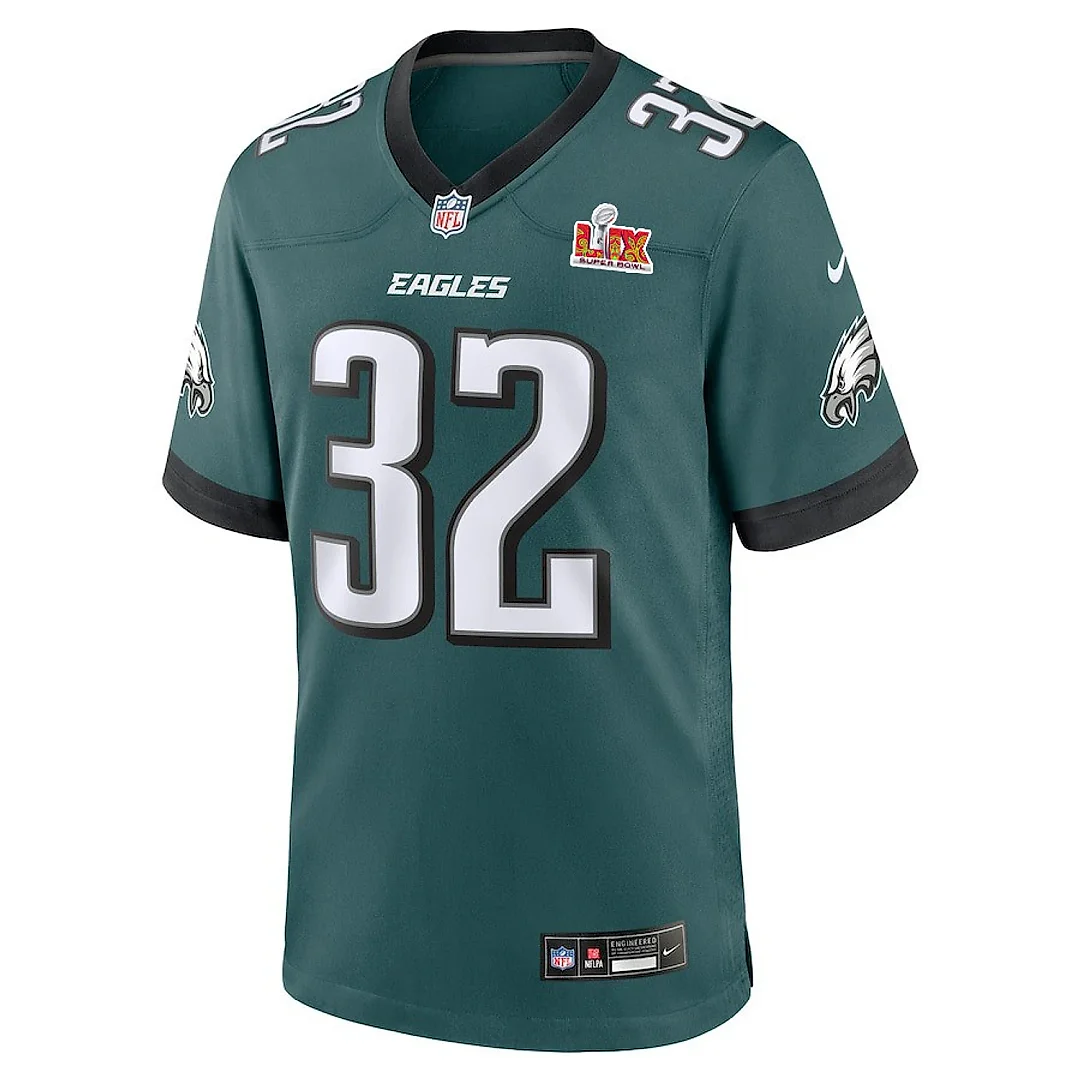 Zennovawear Reed Blankenship 32 Philadelphia Eagles Super Bowl LIX Jersey - Men's - Midnight Green