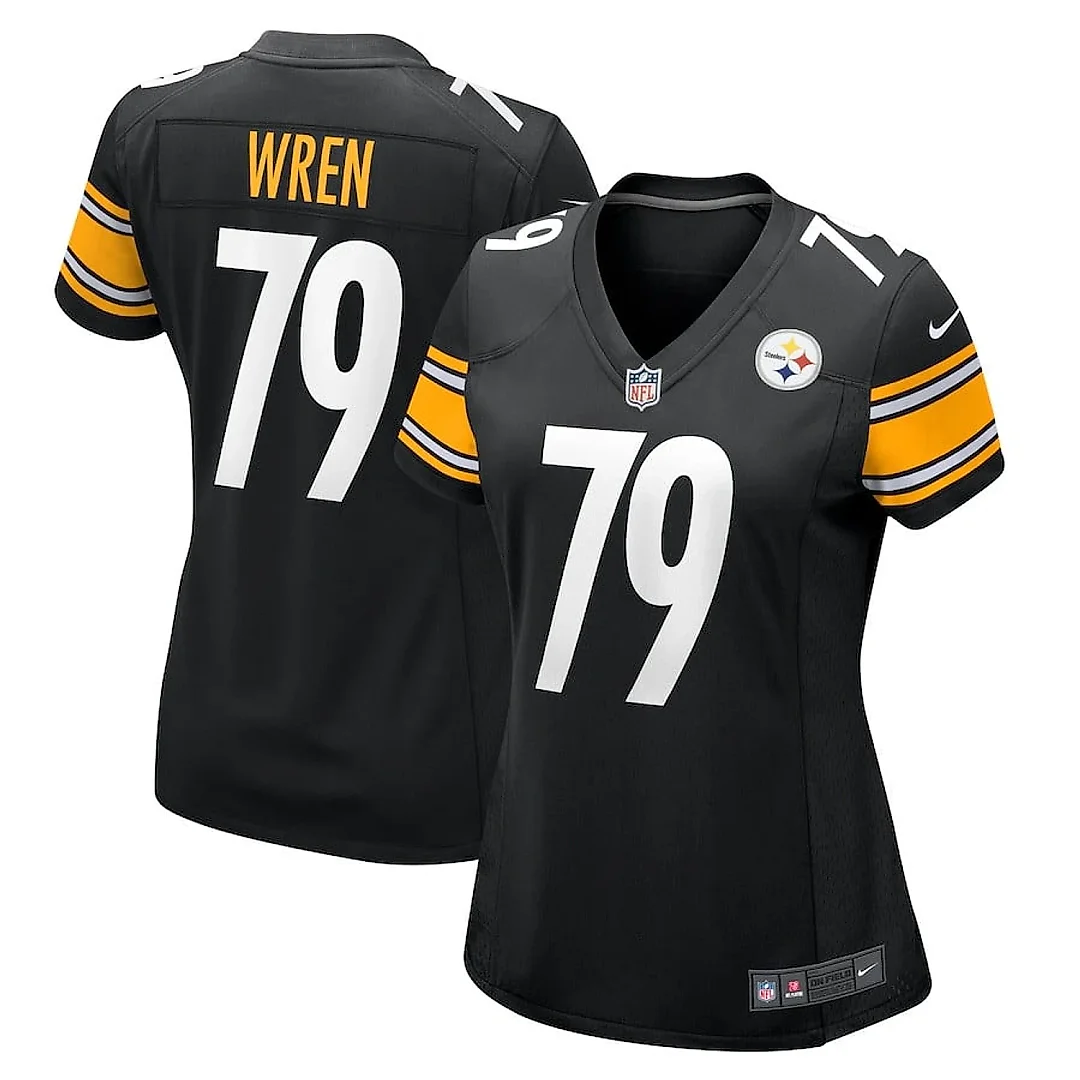 Zennovawear Renell Wren 79 Pittsburgh Steelers Women's Game Jersey - Black