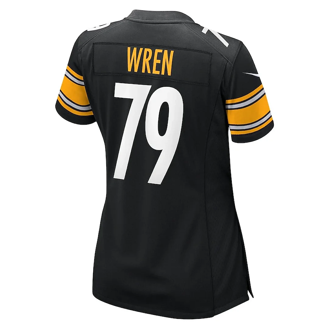 Zennovawear Renell Wren 79 Pittsburgh Steelers Women's Game Jersey - Black