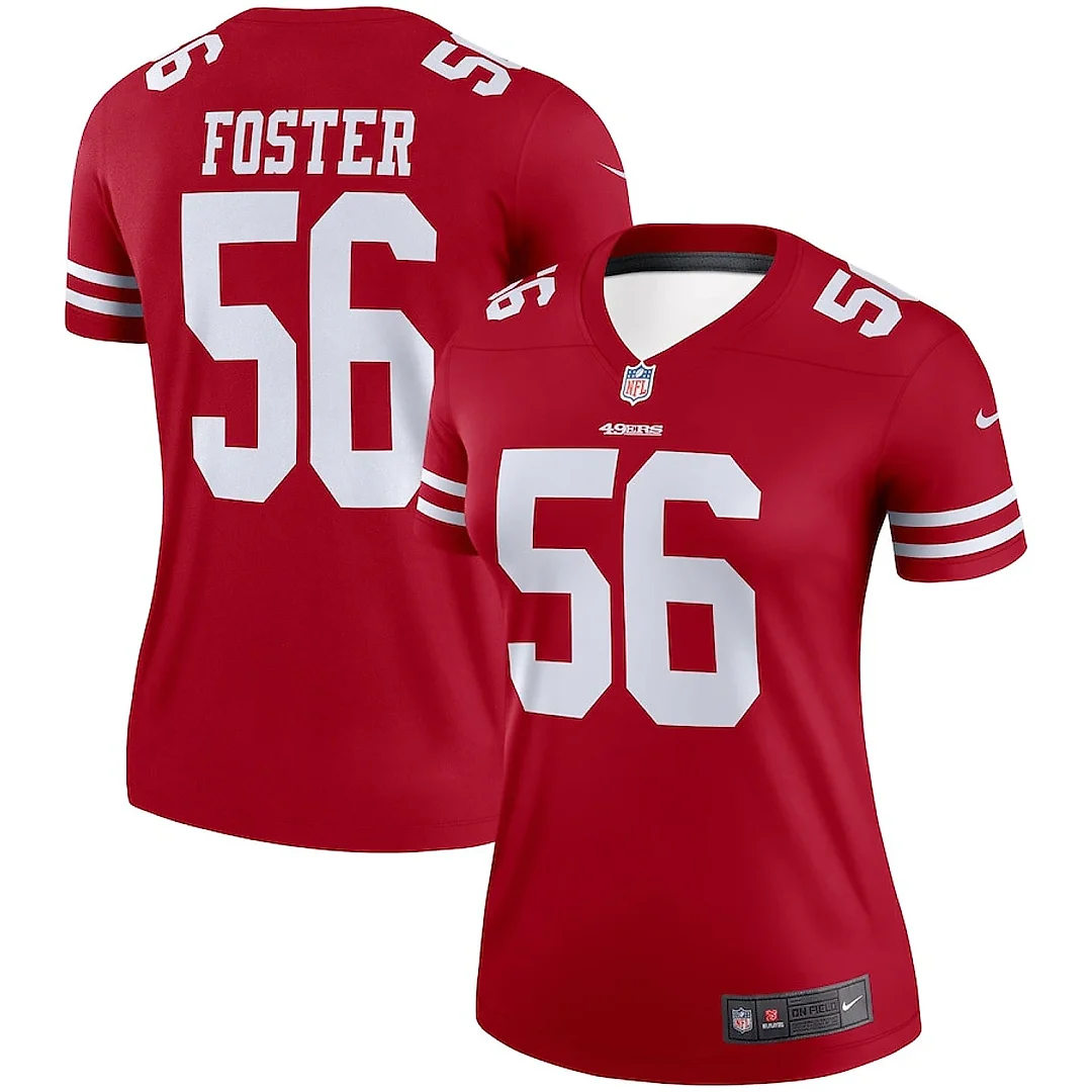 Zennovawear Reuben Foster 56 San Francisco 49ers Women Legend Jersey - Scarlet