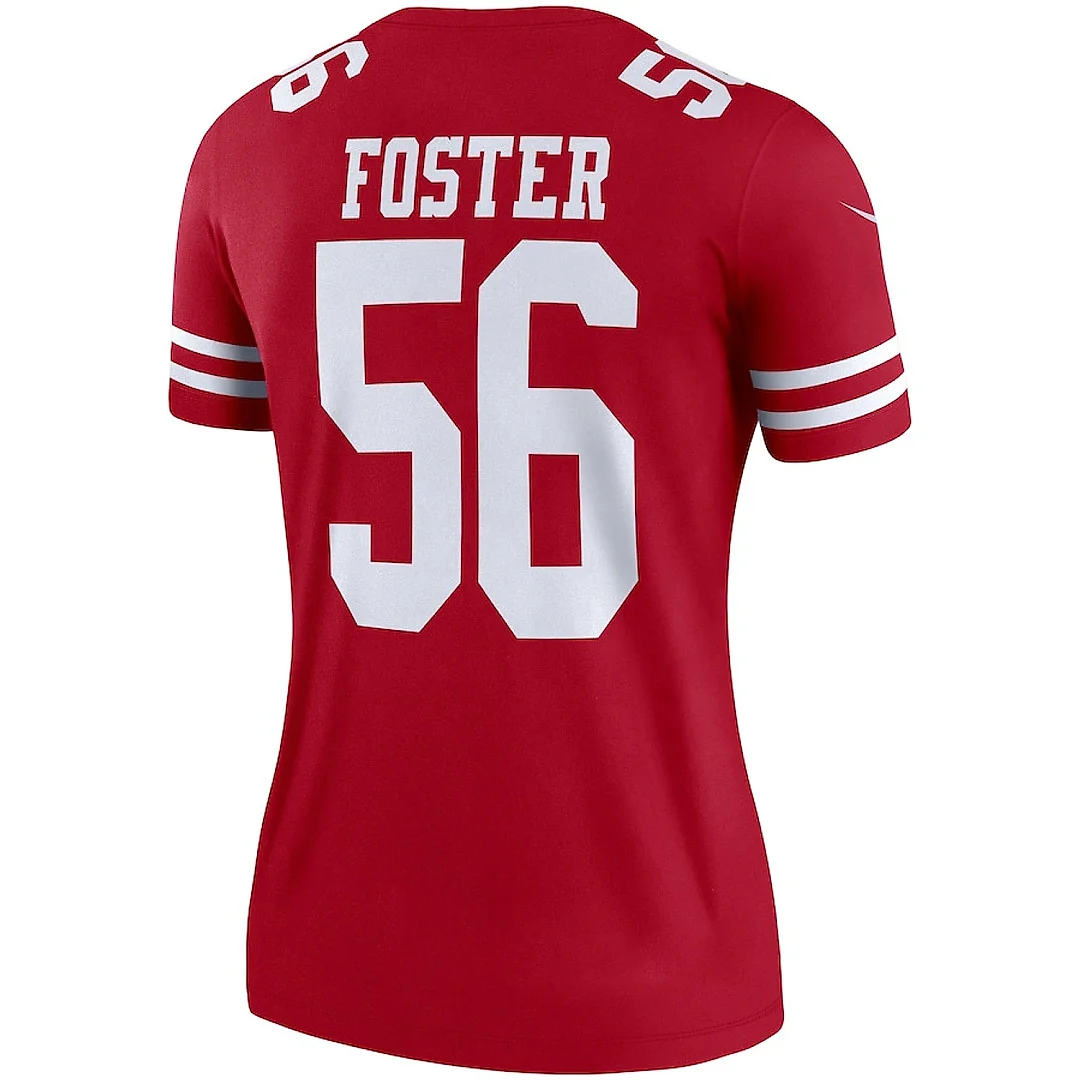 Zennovawear Reuben Foster 56 San Francisco 49ers Women Legend Jersey - Scarlet