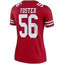 Zennovawear Reuben Foster 56 San Francisco 49ers Women Legend Jersey - Scarlet