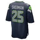 Zennovawear Richard Sherman 25 Seattle Seahawks Men Retired Game Jersey - College Navy