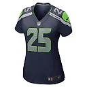 Zennovawear Richard Sherman 25 Seattle Seahawks Women Retired Game Jersey - College Navy