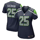 Zennovawear Richard Sherman 25 Seattle Seahawks Women Retired Game Jersey - College Navy