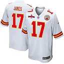 Zennovawear Richie James 17 Kansas City Chiefs AFC Champions Patch Game Men Jersey - White