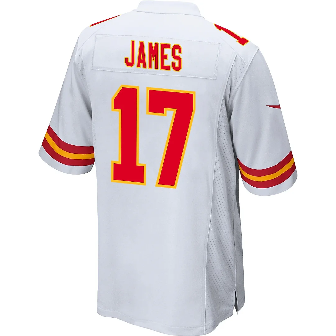 Zennovawear Richie James 17 Kansas City Chiefs AFC Champions Patch Game Men Jersey - White