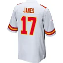 Zennovawear Richie James 17 Kansas City Chiefs AFC Champions Patch Game Men Jersey - White