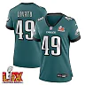 Zennovawear Rick Lovato 49 Philadelphia Eagles Super Bowl LIX Women's Jersey - Midnight Green