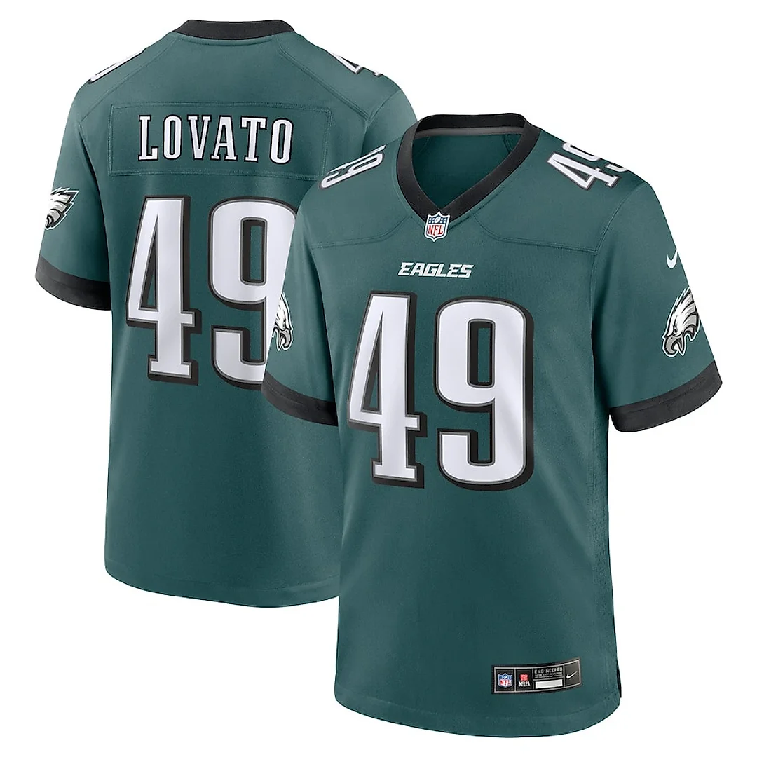 Zennovawear Rick Lovato 49 Philadelphia Eagles Team Game Men Jersey - Midnight Green