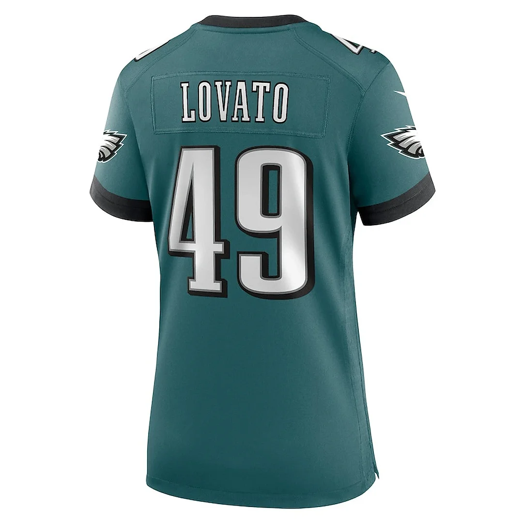 Zennovawear Rick Lovato 49 Philadelphia Eagles Women's Team Game Jersey - Midnight Green