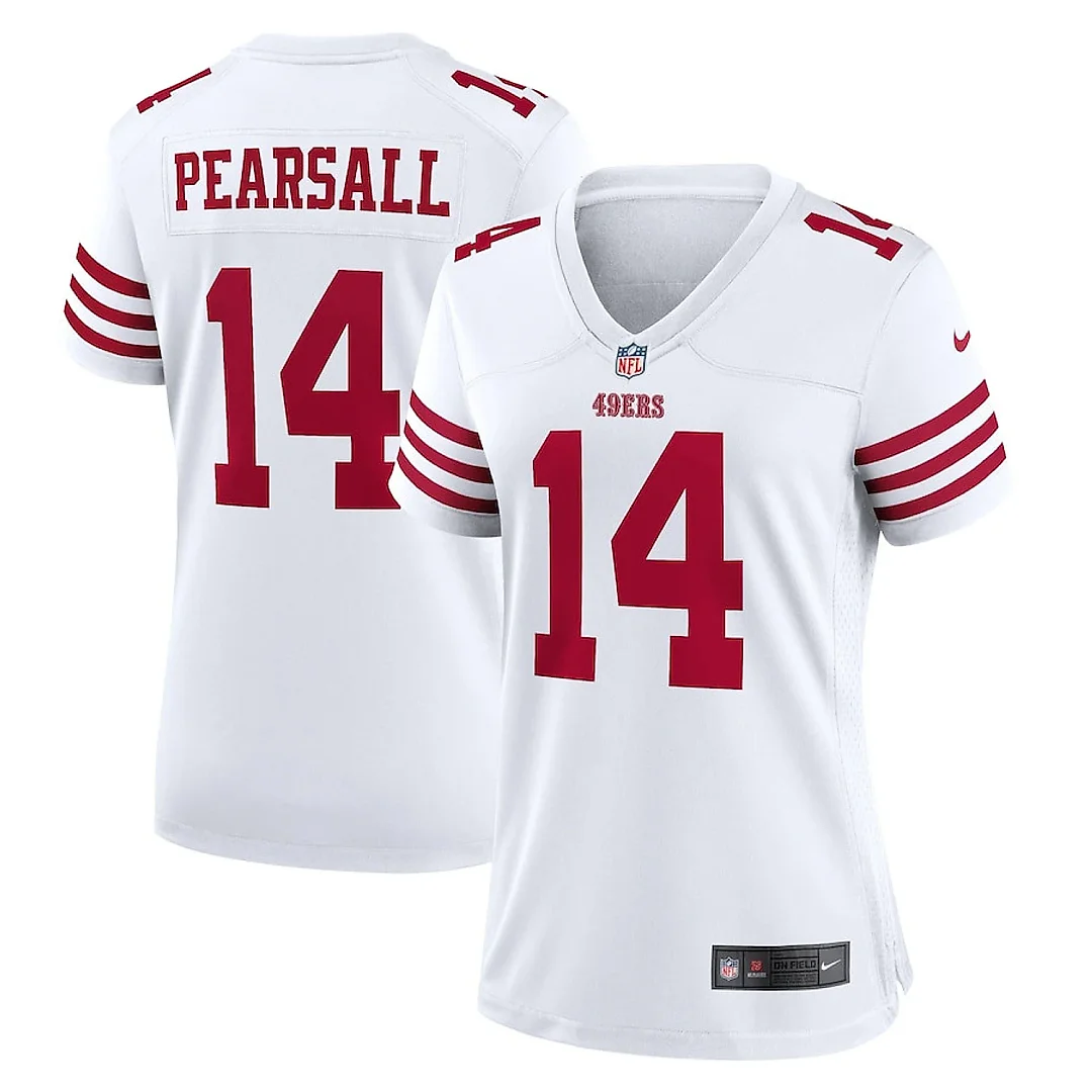 Zennovawear Ricky Pearsall 14 San Francisco 49ers Women's White Game Jersey - White
