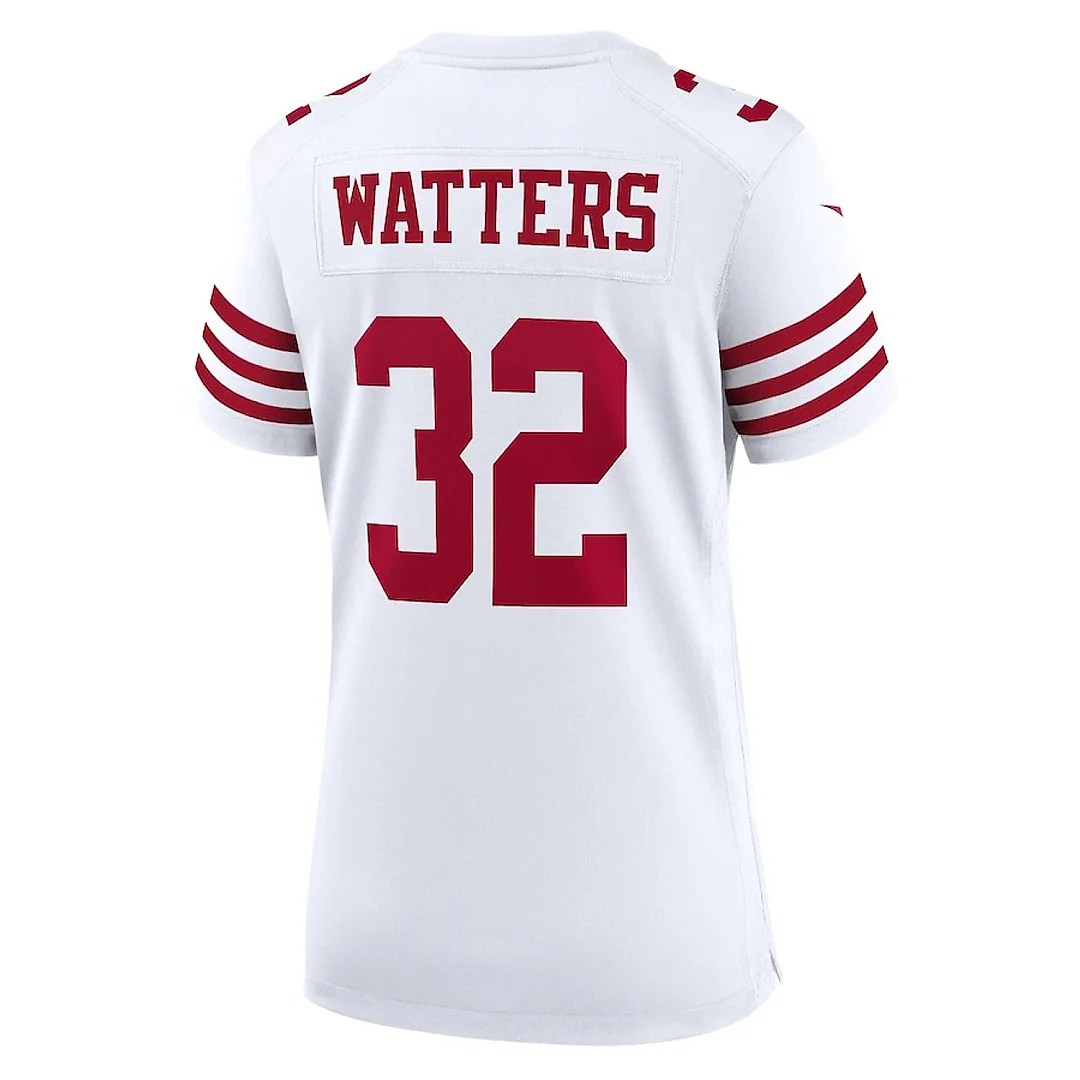 Zennovawear Ricky Watters 32 San Francisco 49ers Women Retired Game Jersey - White