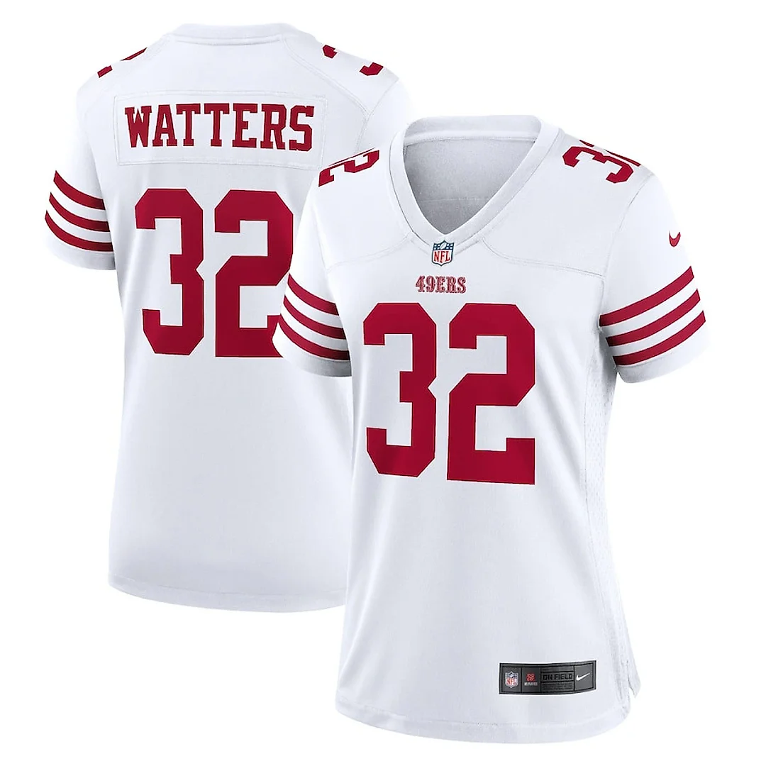 Zennovawear Ricky Watters 32 San Francisco 49ers Women Retired Game Jersey - White