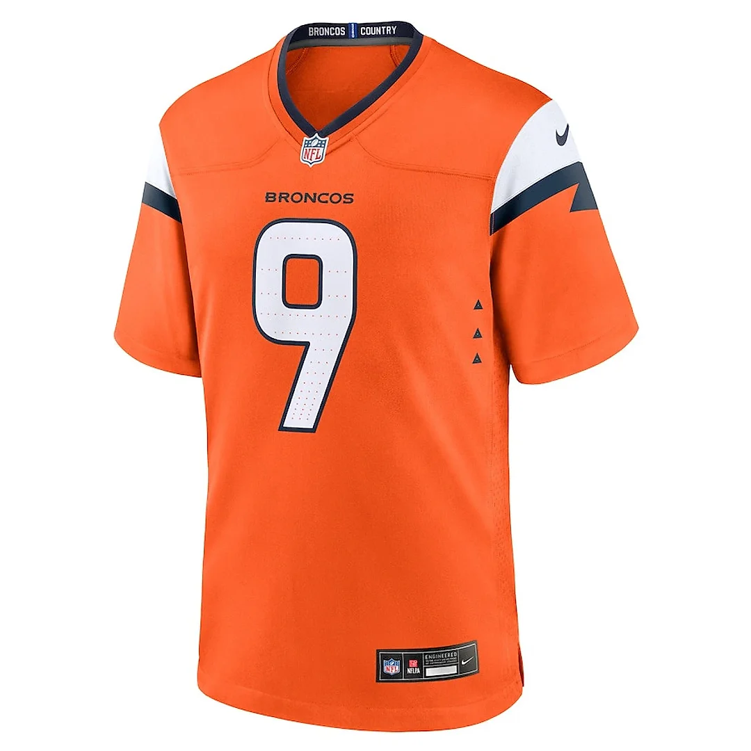 Zennovawear Riley Dixon 9 Denver Broncos Team Game Men Jersey - Orange