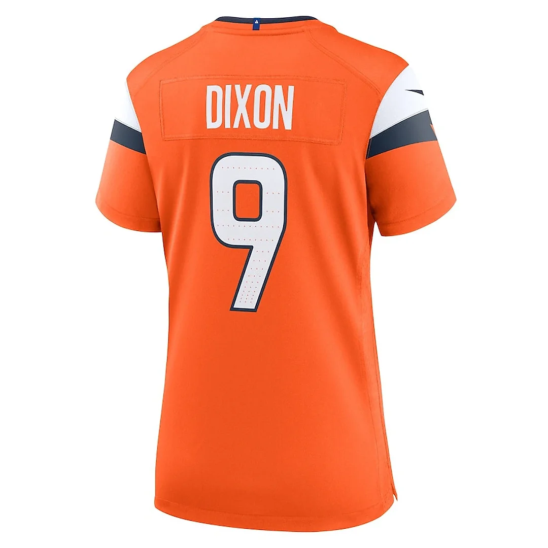 Zennovawear Riley Dixon 9 Denver Broncos Women's Team Game Jersey - Orange
