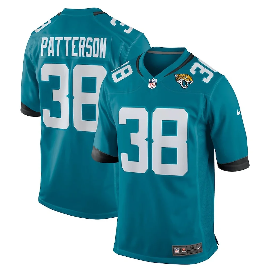 Zennovawear Riley Patterson 38 Jacksonville Jaguars Alternate Game Men Jersey - Teal