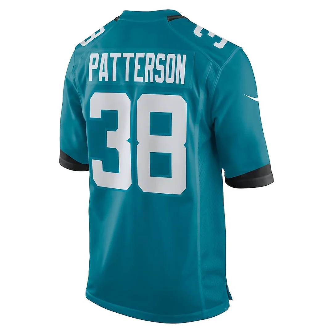 Zennovawear Riley Patterson 38 Jacksonville Jaguars Alternate Game Men Jersey - Teal