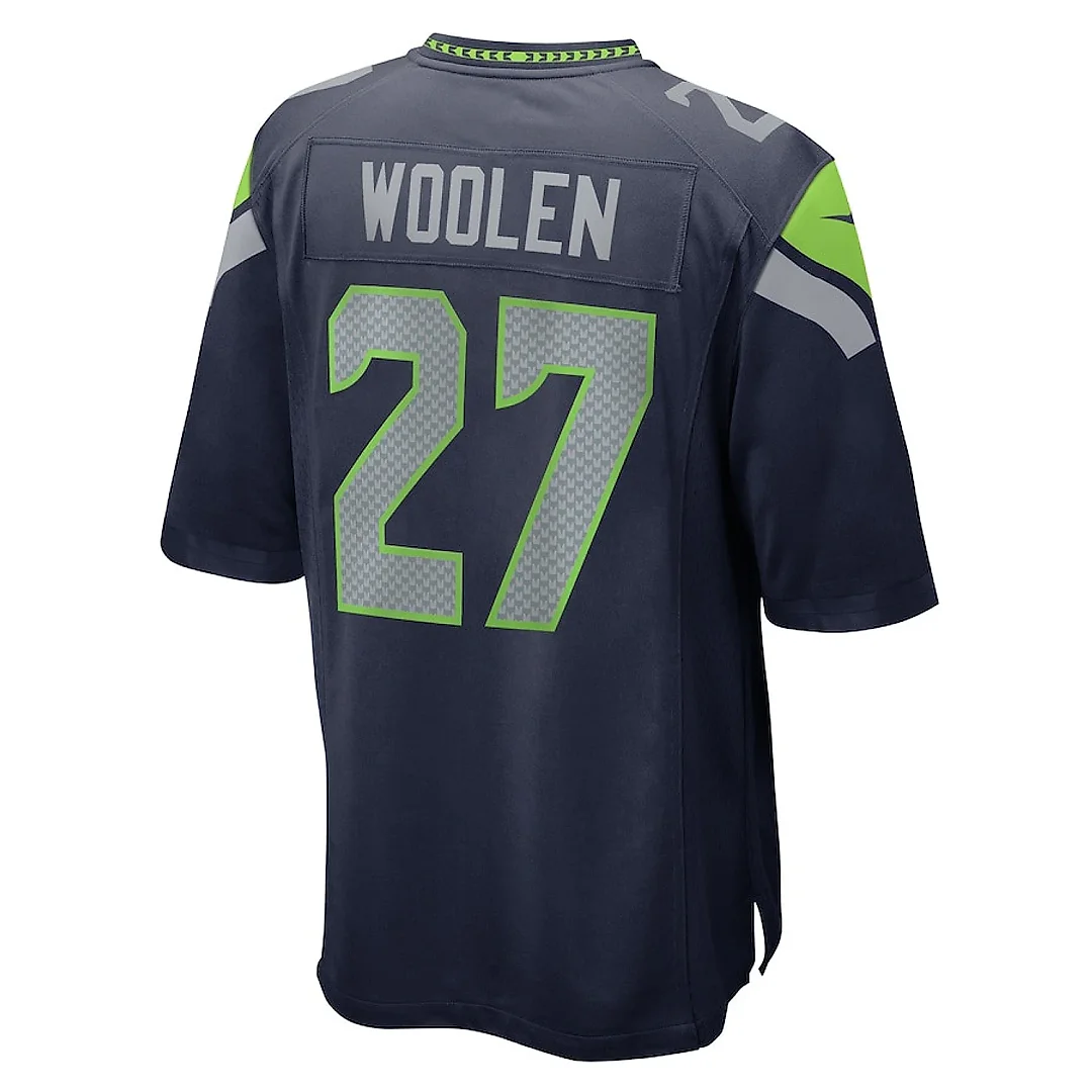 Zennovawear Riq Woolen 27 Seattle Seahawks Game Men Jersey - College Navy