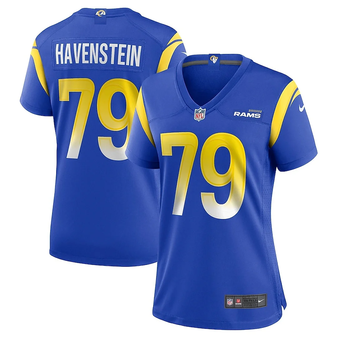 Zennovawear Rob Havenstein 79 Los Angeles Rams Women's Game Jersey - Royal