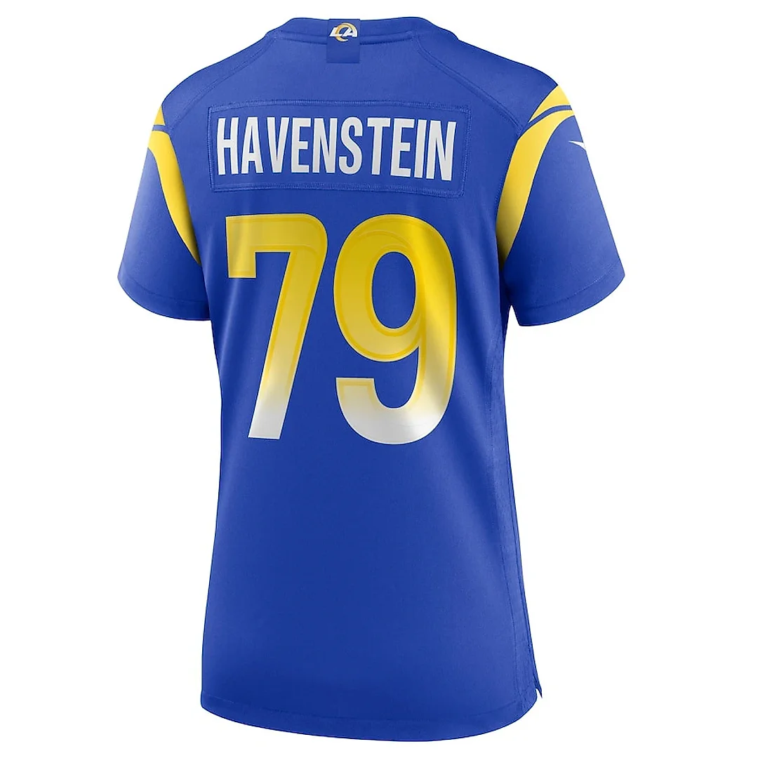 Zennovawear Rob Havenstein 79 Los Angeles Rams Women's Game Jersey - Royal