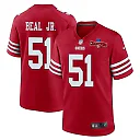 Zennovawear Robert Beal Jr. 51 San Francisco 49ers NFC Champions Patch Game Men Jersey - Scarlet