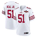 Zennovawear Robert Beal Jr. 51 San Francisco 49ers NFC Champions Patch Game Men Jersey - White