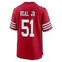 Zennovawear Robert Beal Jr. 51 San Francisco 49ers NFC Champions Patch Game Men Jersey - Scarlet