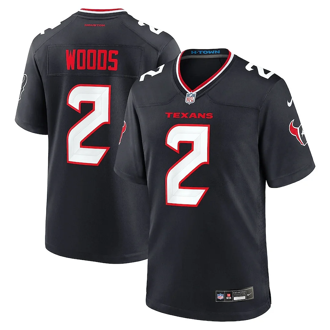 Zennovawear Robert Woods 2 Houston Texans Team Game Men Jersey - Navy