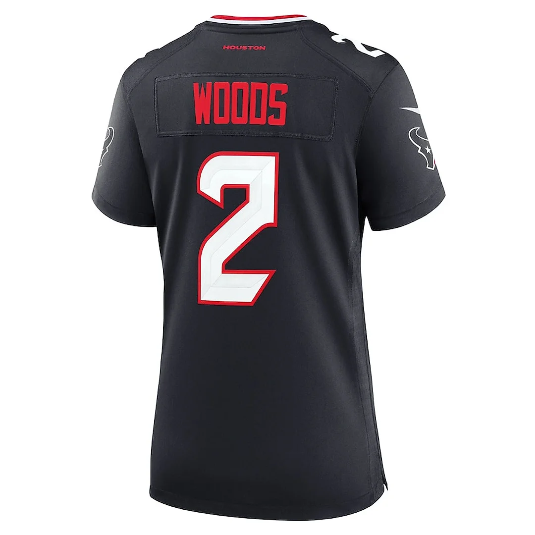 Zennovawear Robert Woods 2 Houston Texans Women's Team Game Jersey - Navy