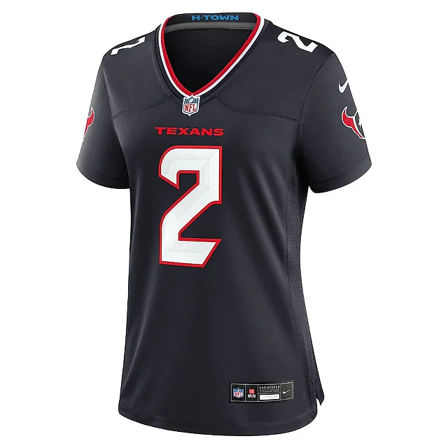 Zennovawear Robert Woods 2 Houston Texans Women's Team Game Jersey - Navy
