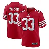 Zennovawear Rock Ya-Sin 33 San Francisco 49ers Team Game Men Jersey - Scarlet