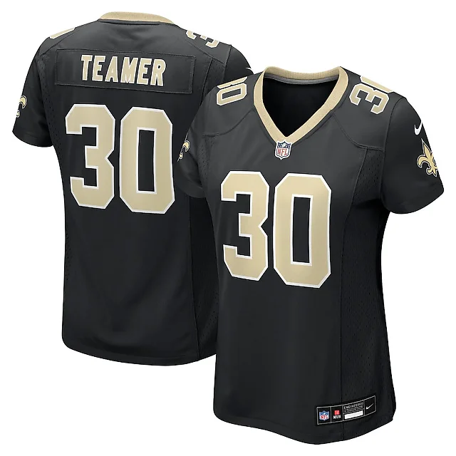 Zennovawear Roderic Teamer 30 New Orleans Saints Women's Game Jersey - Black