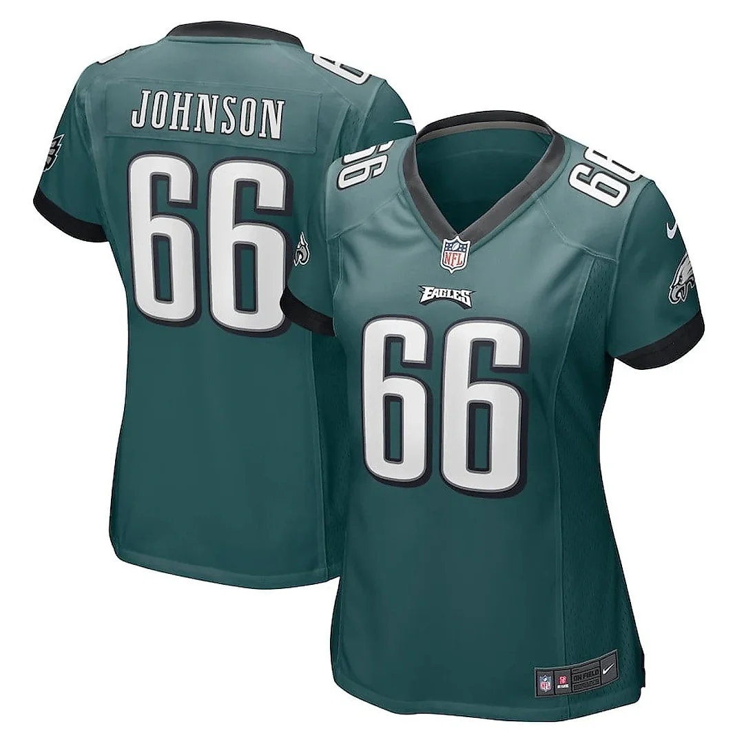 Zennovawear Roderick Johnson 66 Philadelphia Eagles Women Game Jersey - Midnight Green
