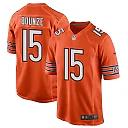 Zennovawear Rome Odunze 15 Chicago Bears Alternate 2024 NFL Draft First Round Pick Player Game Men Jersey - Orange