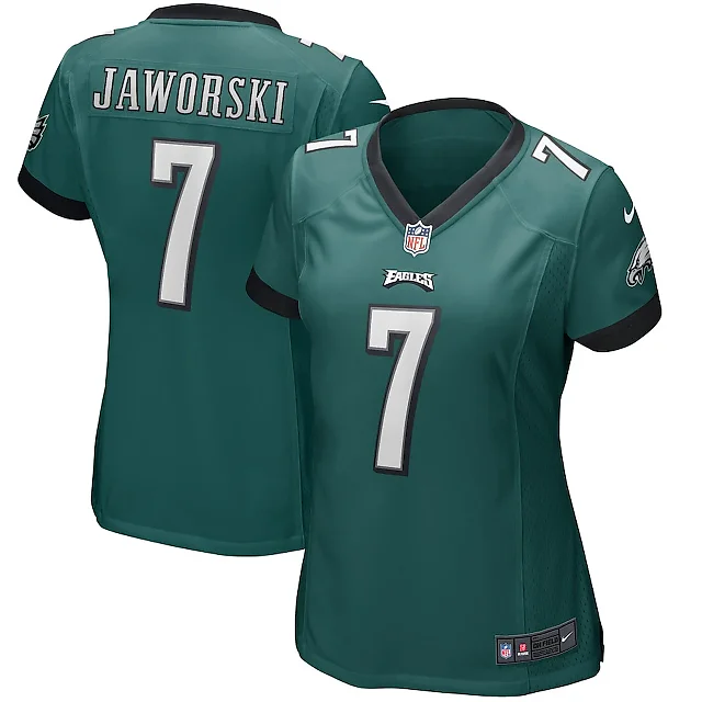 Zennovawear Ron Jaworski 7 Philadelphia Eagles Women Game Retired Jersey - Midnight Green