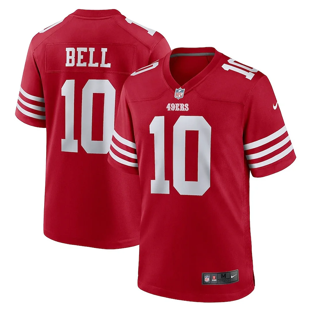 Zennovawear Ronnie Bell 10 San Francisco 49ers Game Men Jersey - Scarlet