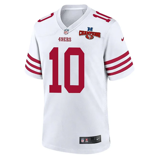 Zennovawear Ronnie Bell 10 San Francisco 49ers NFC Champions Patch Game Men Jersey - White