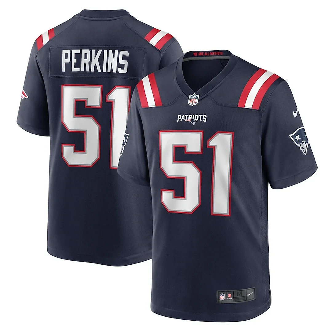 Zennovawear Ronnie Perkins 51 New England Patriots Men Game Jersey - Navy