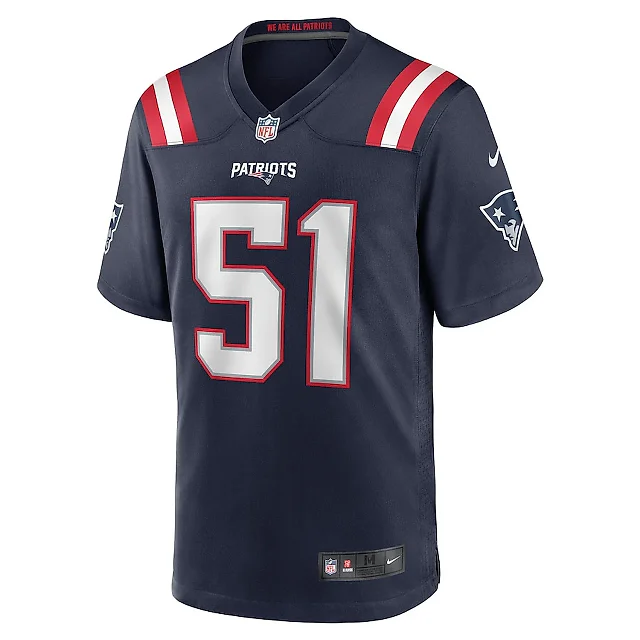 Zennovawear Ronnie Perkins 51 New England Patriots Men Game Jersey - Navy