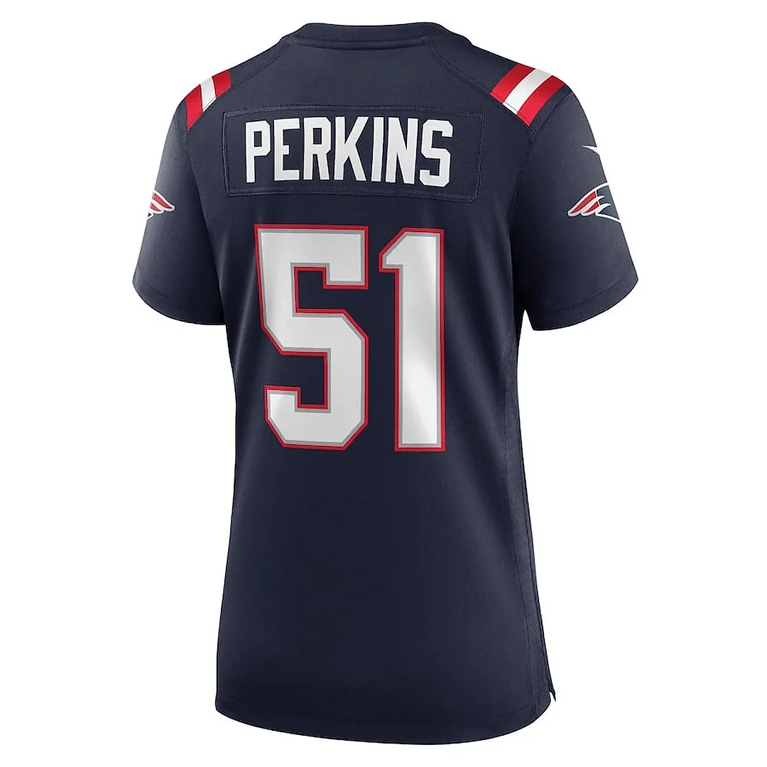Zennovawear Ronnie Perkins 51 New England Patriots Women Game Jersey - Navy