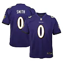 Zennovawear Roquan Smith 0 Baltimore Ravens Team Player Game YOUTH Jersey - Purple