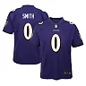 Zennovawear Roquan Smith 0 Baltimore Ravens Team Player Game YOUTH Jersey - Purple